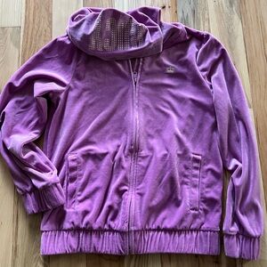 NWOT Juicy Couture Purple Zip-Up Hoodie with Crown Logo Girl’s XL (16)